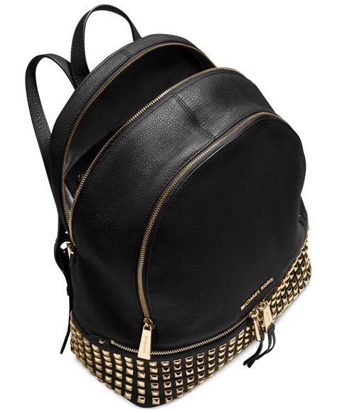 black and gold backpack michael kors|Michael Kors Backpack purse black.